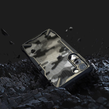 Ringke Fusion X Design Camo Black Tough Case -  For Samsung Galaxy S23