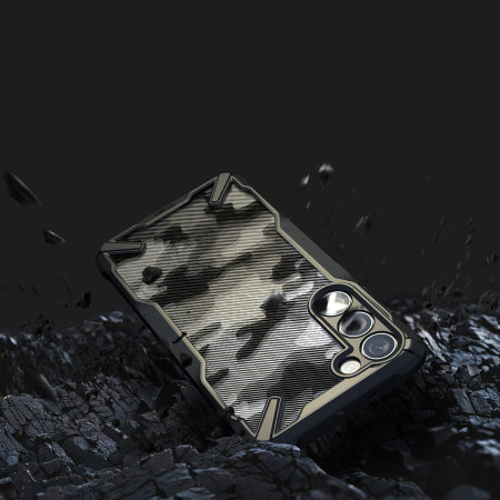 Ringke Fusion X Design Camo Black Tough Case - For Samsung Galaxy S23 Plus