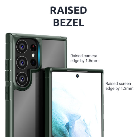 Olixar Novashield Green Bumper Case - For Samsung Galaxy S23 Ultra