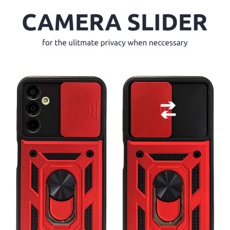 Olixar Red Camera Protection Case with Kickstand - For Samsung Galaxy A14
