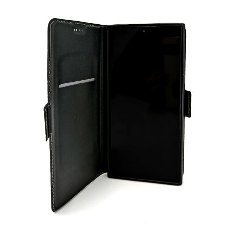 Olixar Black Eco-Leather Wallet Stand Case - For Samsung Galaxy S23 Ultra