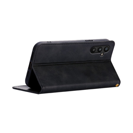 Olixar Black Leather-Style Wallet Stand Case - For Samsung Galaxy A34 5G