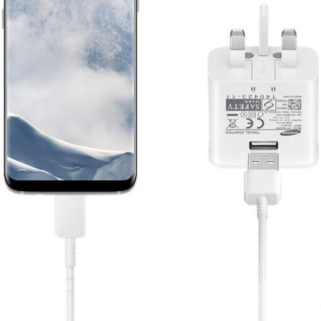 Official Samsung White Fast Charger & USB-C Cable - For Samsung Galaxy S23 Ultra