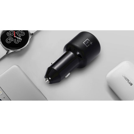 OnePlus SuperVOOC 80W USB-A and USB-C Black Car Charger - For OnePlus CE 2 Lite 5G