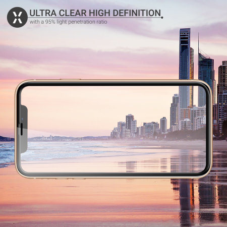 Olixar Black Full Cover Glass Screen Protector - For iPhone XS