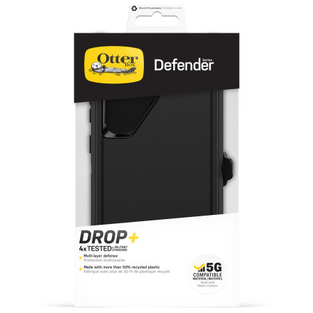 Otterbox Defender Black Tough Stand Case - For Samsung Galaxy S23 Ultra