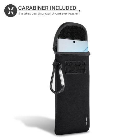 Olixar Neoprene Black Pouch with Card Slot - For Samsung Galaxy S23