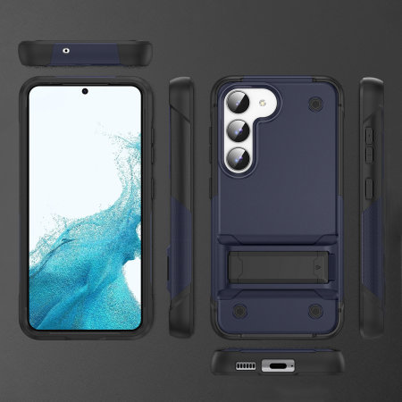 Olixar Navy Blue Case with Kickstand - For Samsung Galaxy S23