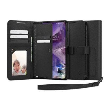 Spigen Black Wallet S Plus Case- For Samsung Galaxy S23