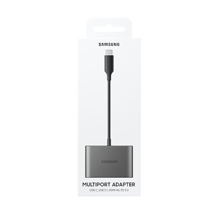 Official Samsung Grey Multiport Adapter (USB-A, HDMI, Type-C)