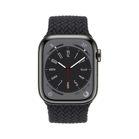 Olixar Black Medium Braided Solo Loop - For Apple Watch Series 1 42mm
