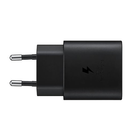 Official Samsung Black PD 25W EU Plug Fast Wall Charger - For Samsung Galaxy S21 Ultra
