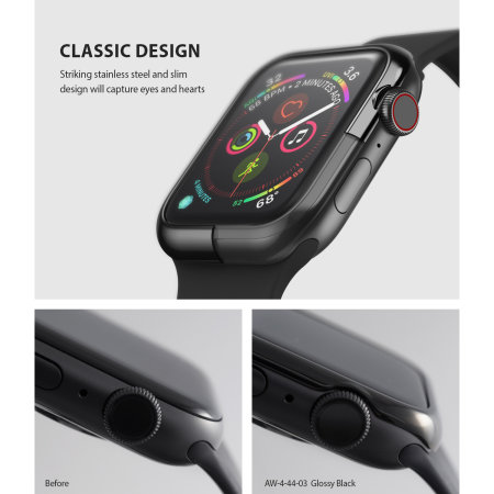 Ringke Black Steel Bezel Styling - For Apple Watch Series 5 44mm