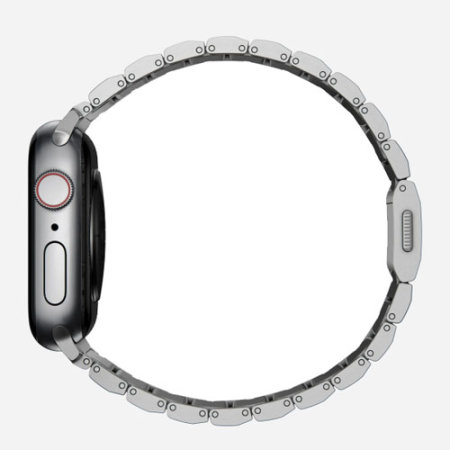 Nomad Silver Titanium Metal Links Band - For Apple Watch Series 7 45mm