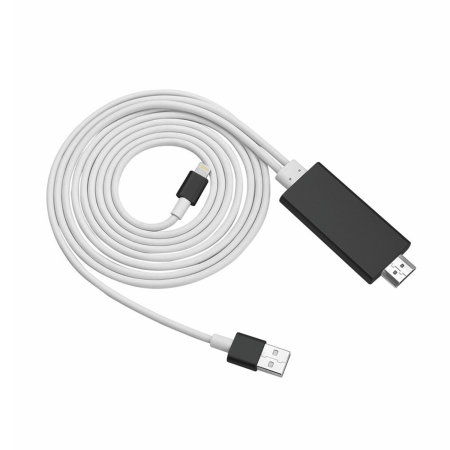 Aquarius 1080p PD HDMI Adapter with USB-A and Lightning Cables For iPhone 