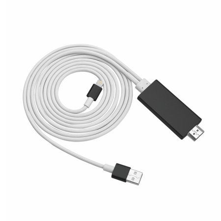 Aquarius 1080p PD HDMI Adapter with USB-A and Lightning Cables - For iPhone XR