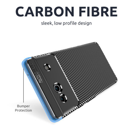 Olixar Carbon Fibre Black Case - For Google Pixel 7a