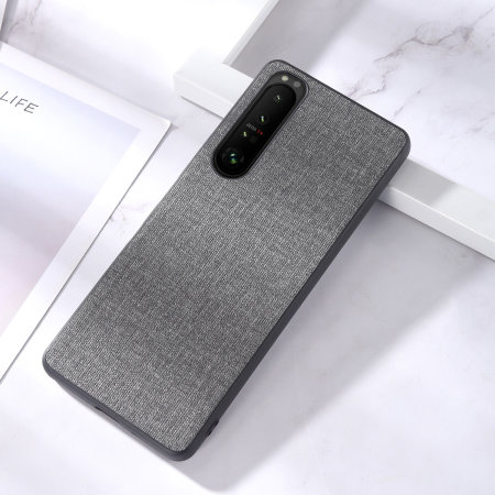 Olixar Grey Fabric Case - For Sony Xperia 1 V