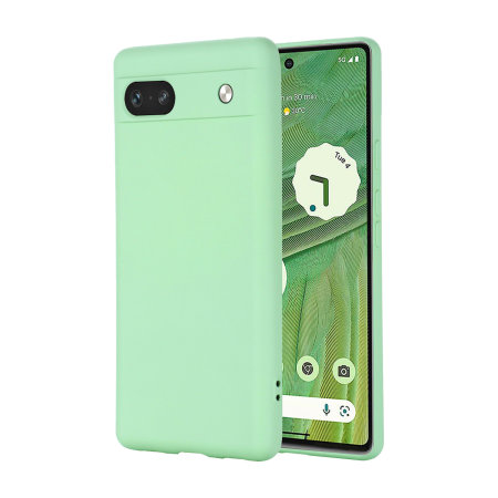Olixar Soft Silicone Green Case with Lanyard - For Google Pixel 7a