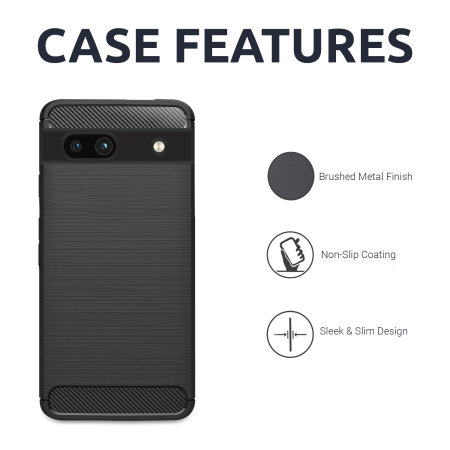 Olixar Sentinel Black Case And Glass Screen Protector - For Google Pixel 7a
