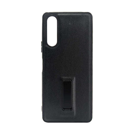 Olixar Black Leather-Style Kickstand Case - For Sony Xperia 10 V