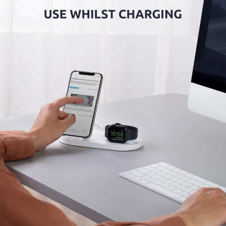 Anker 18W 2 in 1 Wireless Charger iPhone Stand Apple Watch Charger