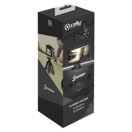 Celly Squiddy Black Adjustable Tripod and Flexible Stand