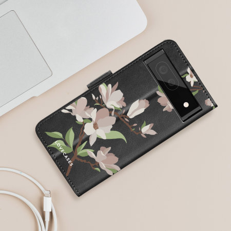 LoveCases White Cherry Blossom Wallet Case - For Google Pixel 7