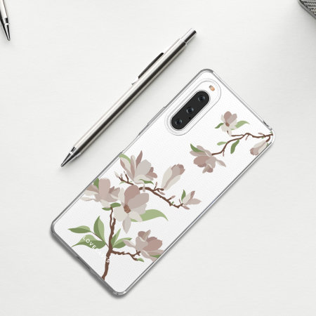 LoveCases White Cherry Blossom Gel Case - For Sony Xperia 10 V