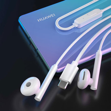 Dudao White 1.2m USB-C Wired Earphones with Built-in Microphone