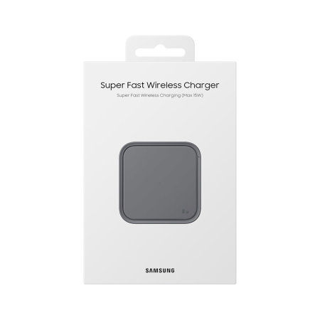 Official Samsung Fast Charging 15W Wireless Charger Pad with UK Mains Plug - Graphite