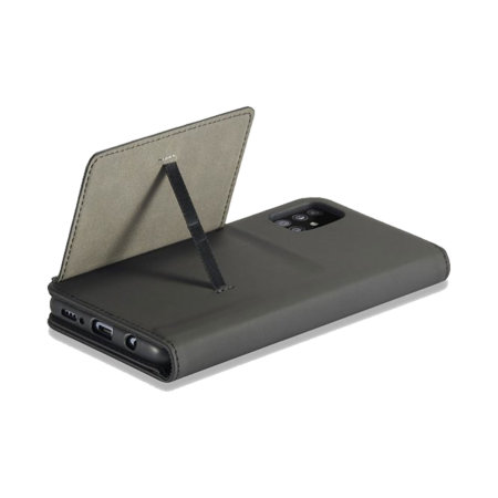 Black Magnetic Stand Wallet Case with Card Holder - For Samsung Galaxy A52 5G