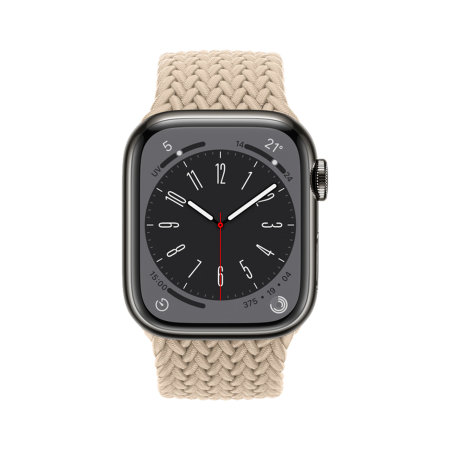 Olixar Beige Small Braided Solo Loop - For Apple Watch SE 2022 40mm