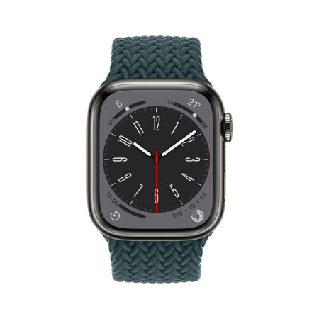 Olixar Green Medium Braided Solo Loop Apple Watch Series SE 44mm