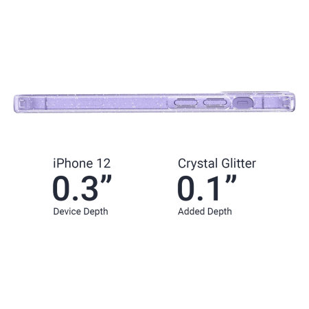 Olixar Clear Glitter Tough Case - For iPhone 12