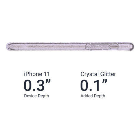Olixar Clear Glitter Tough Case - For iPhone 11
