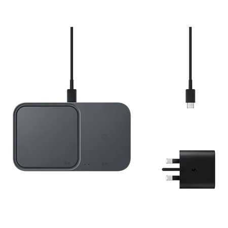 Official Samsung 15W Super Fast Duo Wireless Charger Pad With UK Mains Plug