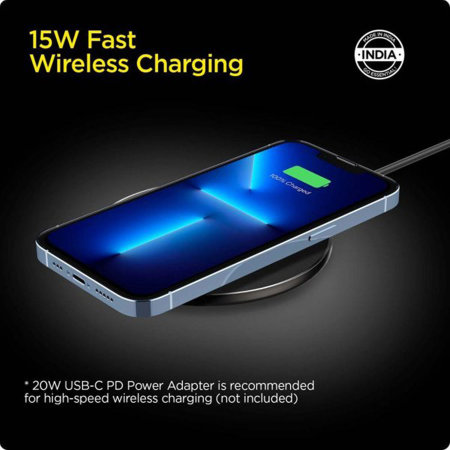 Spigen ArcField Black 15W Fast Charging Wireless Charger Pad