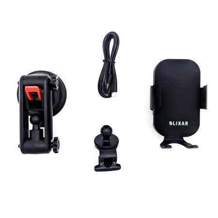 Olixar 15W Fast Wireless Charger Windscreen, Dash & Vent Car Holder - For iPhone 14 Pro Max
