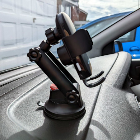 Olixar 15W Fast Wireless Charger Windscreen, Dash & Vent Car Holder - For iPhone 14 Pro Max