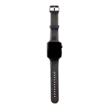 Lovecases Black Glitter TPU Apple Watch Straps - For Apple Watch SE 2022 44mm