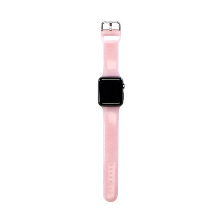 Apple watch series 3 with pink band on sale