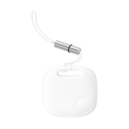 Baseus White T2 Pro Wireless Android & Apple GPS Tracker with Lanyard