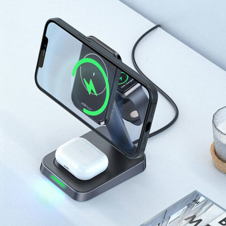 Acefast 3-in-1 15W Adjustable MagSafe Wireless Charger Stand