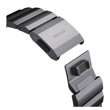 Nomad Space Grey Aluminum Metal Links Band - For Apple Watch 
