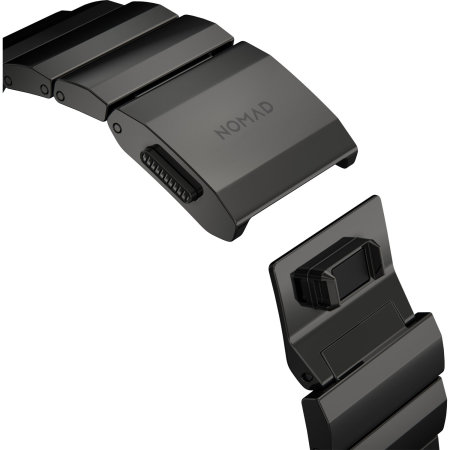 Nomad Graphite Hardware V2 Steel Metal Links Band - For Apple Watch SE 2022 44mm