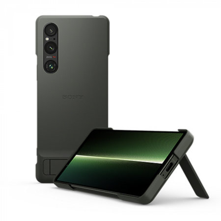Official Sony Khaki Green Style Cover Stand Case - Sony Xperia 1 V