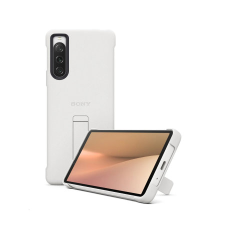 Official Sony White Style Cover Stand Case - Sony Xperia 10 V