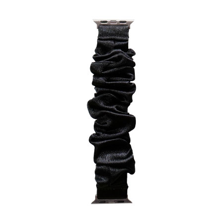 Lovecases Black Satin Scrunchie Strap - For Apple Watch Series 6 44mm