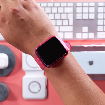 Olixar Pink Gel Strap and Protective Case - For Apple Watch Series 5 40mm